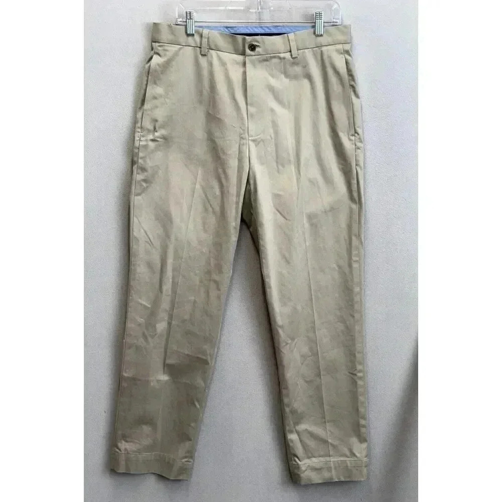Brook Brothers Men's 34x30 Light Weight Advantage Chino Stretch Clark Fit Slacks
